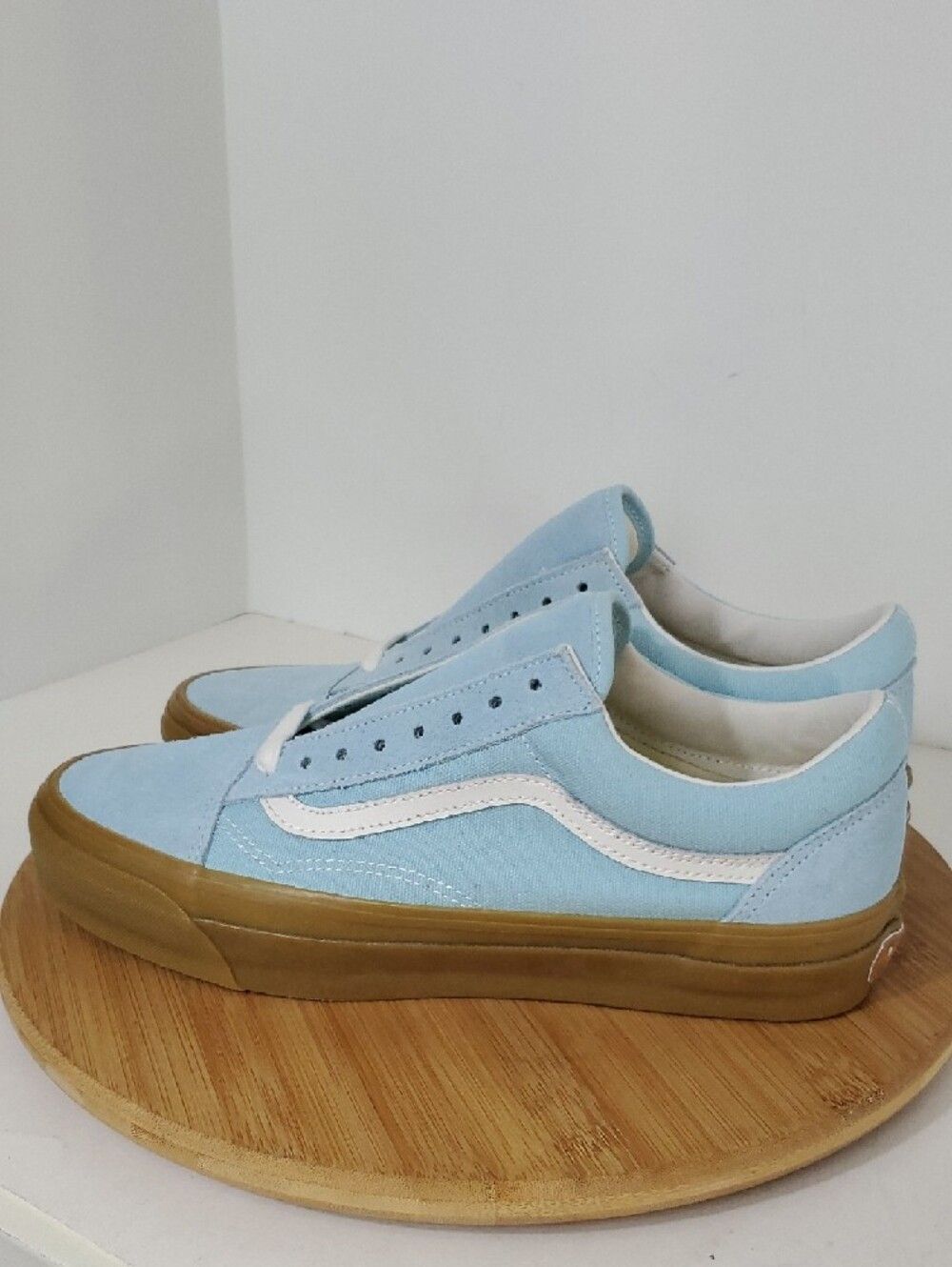 Vans Lx Old Skool Men's Crystal Blue Gum Classic Low-Top Sneakers Size 10 New - Picture 4 of 10